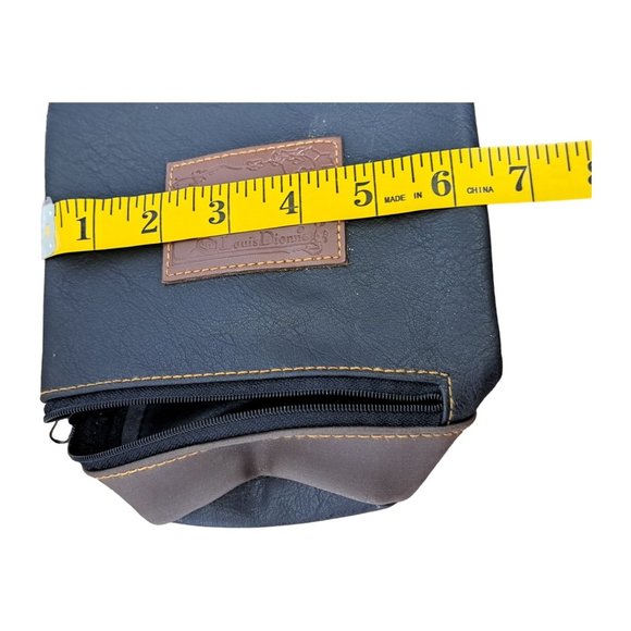 Wine Carrier Louis Dionne 750ml Soft Faux Leather Caddy Bag Zip Bottom - Picture 7 of 7
